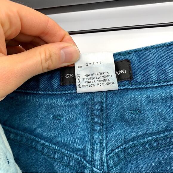 VTG GUESS Skinny Jean Teal Denim 28 (25) - Picture 9 of 13